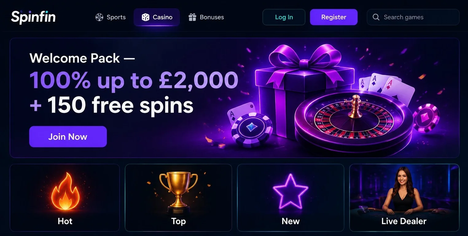 Spinfin Casino online: registration and account login step by step Spinfin Casino online: registration and account login